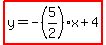 highlight%28y=-%285%2F2%29x+%2B+4%29
