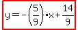 highlight%28y=-%285%2F9%29x%2B14%2F9%29
