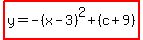 highlight%28y=-%28x-3%29%5E2%2B%28c%2B9%29%29