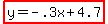 highlight%28y=-.3x%2B4.7%29
