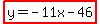 highlight%28y=-11x-46%29