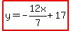 highlight%28y=-12x%2F7%2B17%29