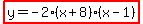 highlight%28y=-2%28x%2B8%29%28x-1%29%29