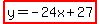 highlight%28y=-24x%2B27%29