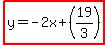 highlight%28y=-2x%2B%2819%2F3%29%29