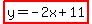 highlight%28y=-2x%2B11%29