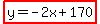 highlight%28y=-2x%2B170%29