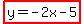 highlight%28y=-2x+-+5%29