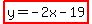 highlight%28y=-2x-19%29