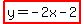 highlight%28y=-2x-2%29