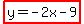 highlight%28y=-2x-9%29