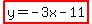 highlight%28y=-3x-11%29
