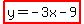highlight%28y=-3x-9%29