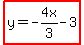 highlight%28y=-4x%2F3-3%29