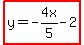 highlight%28y=-4x%2F5-2%29