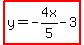 highlight%28y=-4x%2F5-3%29