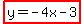 highlight%28y=-4x-3%29