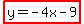 \"highlight%28y=-4x-9%29\"