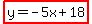 highlight%28y=-5x%2B18%29
