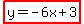 highlight%28y=-6x%2B3%29