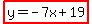 highlight%28y=-7x%2B19%29