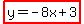 highlight%28y=-8x%2B3%29