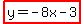highlight%28y=-8x-3%29