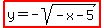 highlight%28y=-sqrt%28-x-5%29%29