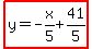 highlight%28y=-x%2F5%2B41%2F5%29