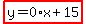 highlight%28y=0%2Ax%2B15%29