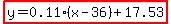 highlight%28y=0.11%28x-36%29%2B17.53%29