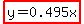 highlight%28y=0.495x%29
