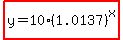 highlight%28y=10%281.0137%29%5Ex%29