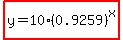 highlight%28y=10%2A%280.9259%29%5Ex%29