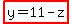 highlight%28y=11-z%29