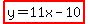 highlight%28y=11x-10%29