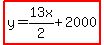 highlight%28y=13x%2F2%2B2000%29