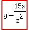 highlight%28y=15x%2Fz%5E2%29