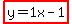 highlight%28y=1x-1%29