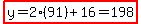 highlight%28y=2%2891%29%2B16=198%29