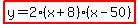 highlight%28y=2%28x%2B8%29%28x-50%29%29