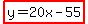 highlight%28y=20x-55%29
