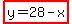 highlight%28y=28-x%29