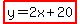 highlight%28y=2x%2B20%29