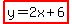 highlight%28y=2x%2B6%29