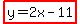 highlight%28y=2x-11%29