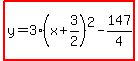 highlight%28y=3%28x%2B3%2F2%29%5E2-147%2F4%29
