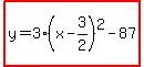 highlight%28y=3%28x-3%2F2%29%5E2-87%29