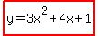 highlight%28y=3x%5E2%2B4x%2B1%29