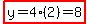 highlight%28y=4%282%29=8%29